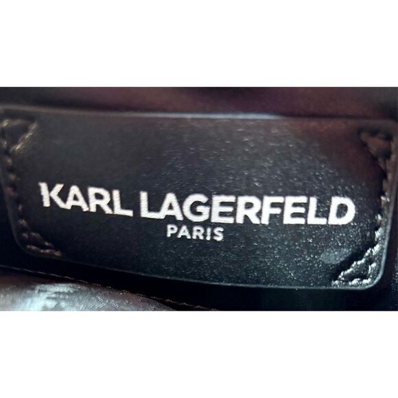 Karl Lagerfeld Simone Fuchsia Studded Camera Bag W/ Guitar Strap Crossbody - Picture 16 of 16